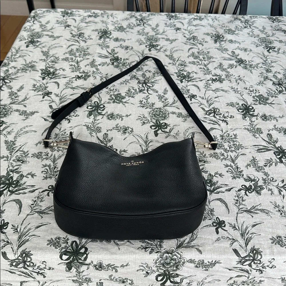 Kate Spade Black Pebbled Leather Shoulder Bag/crossbody bag. NWOT, never used. - Picture 2 of 4